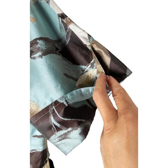 St. John Couture Women's Silk Cropped Single Breasted Jacket Cuffed 1/2 Sleeve 4 - Picture 5 of 10